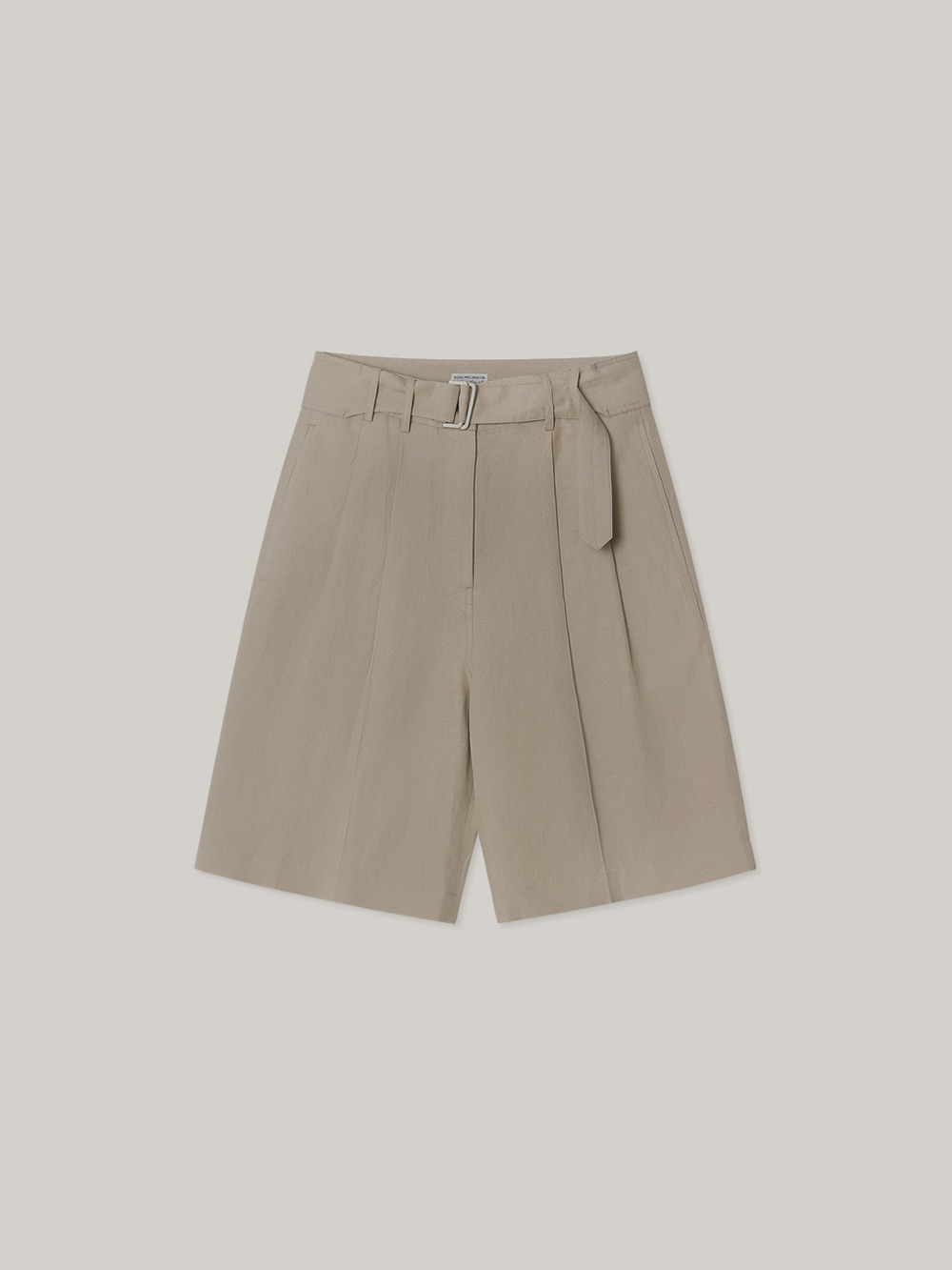 Belted Bermuda Pants (beige)